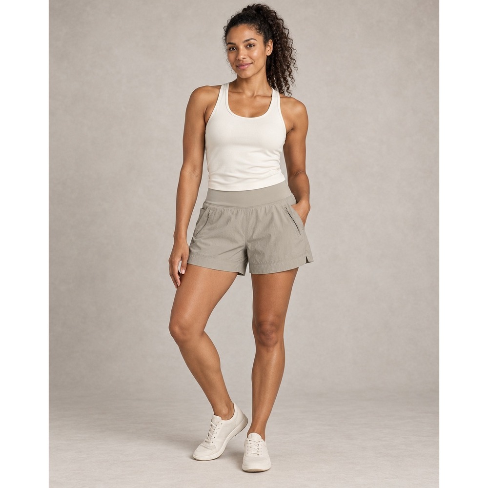 Athleta Trekkie North Shorts Women's Size 8 Khaki Hiking Travel
